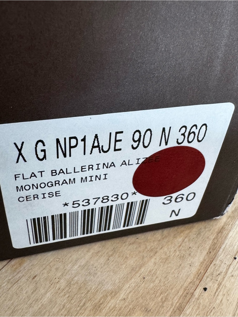Louis Vuitton Y2K Flat Ballerina Alizee Mini Lin 36 EU Cerise Burgundy Monogram - Picture 14 of 15